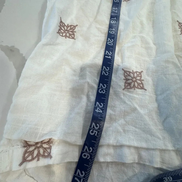 ETA E.T.A. Mens Resort Button Down Size Large Beige with Embroider 100% Cotton - Picture 12 of 12